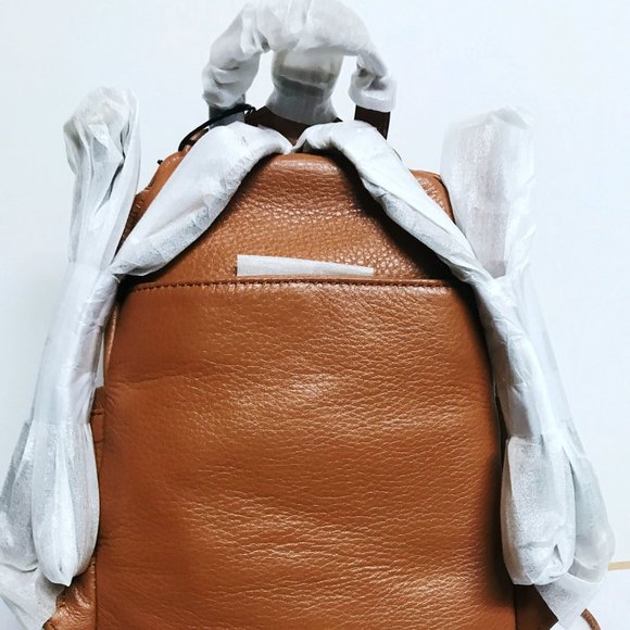 NWT Rebecca Minkoff Julian Medium Backpack Caramello Brown AUTHENTIC - Picture 5 of 13